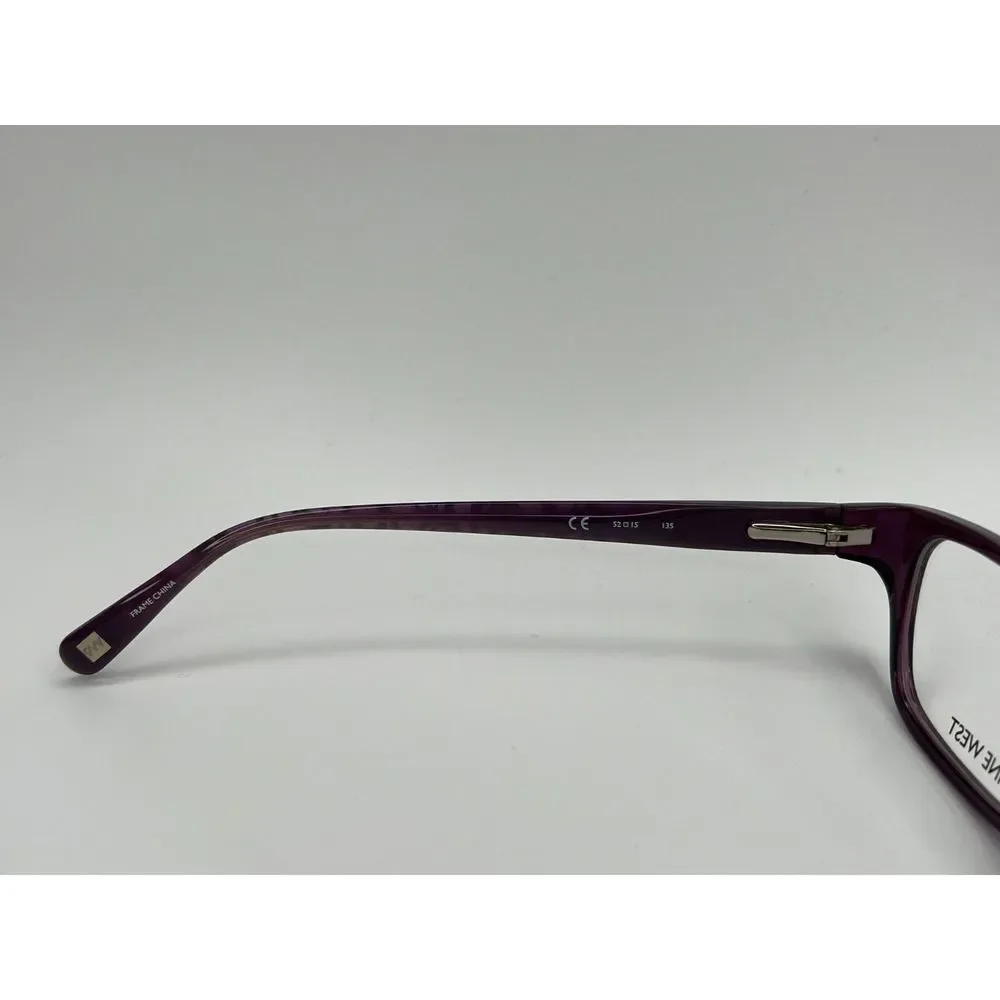 Nine West NW5047 500 Purple Crystal Rectangular Eyeglasses Frames 52[]15 135 mm - Picture 8 of 12